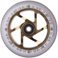 Striker Lux Spoked Clear PU 110MM Stunt Scooter Rolle - Clear/Gold Chrome-ScootWorld.de