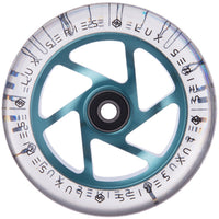 Striker Lux Spoked Clear PU 110MM Stunt Scooter Rolle - Clear/Teal-ScootWorld.de