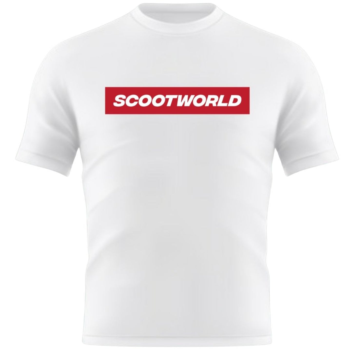 ScootWorld Box Logo Tshirt - Weiß/Rot-ScootWorld.de