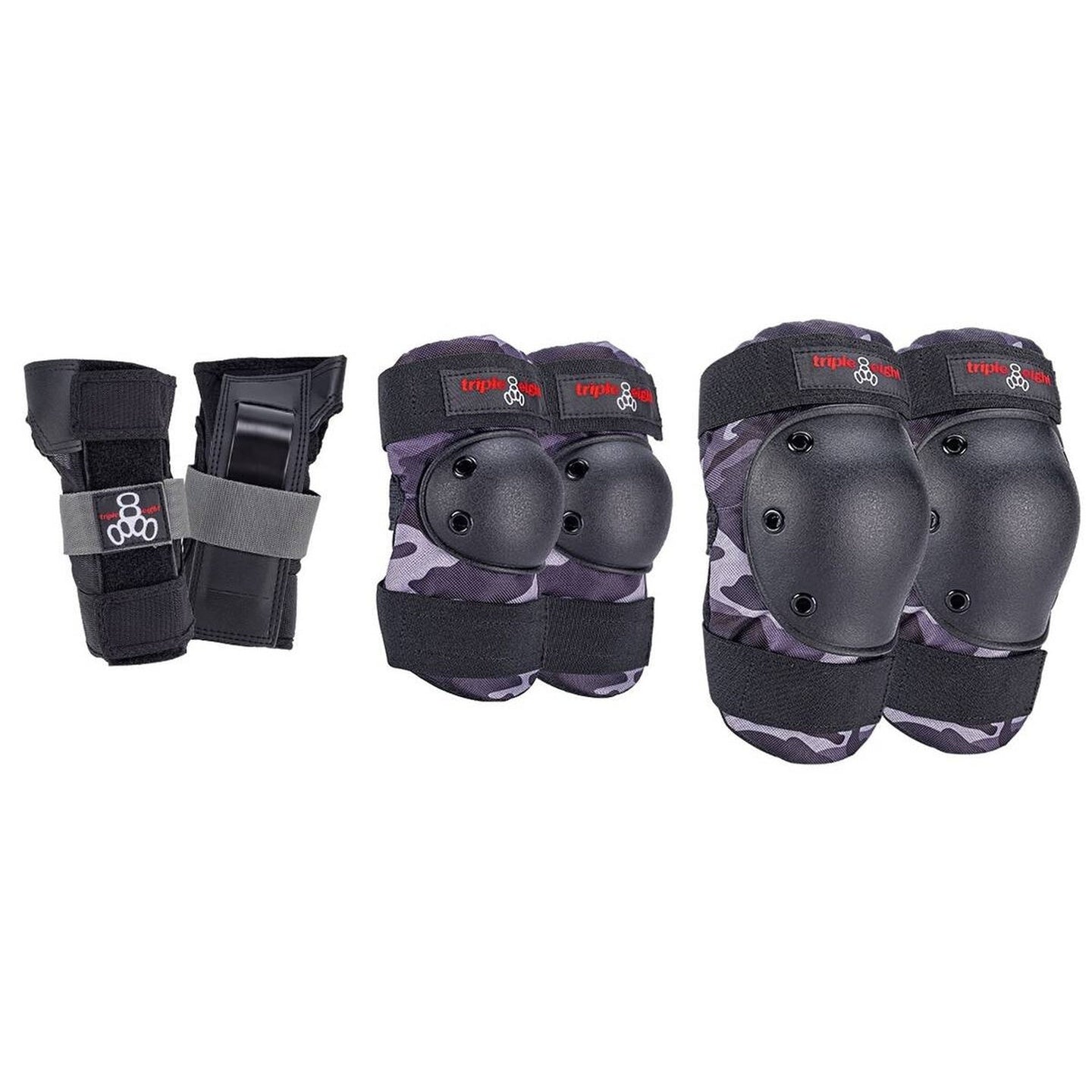 Triple Eight Protektoren Set 3-Pack - Charcoal Camo-ScootWorld.de