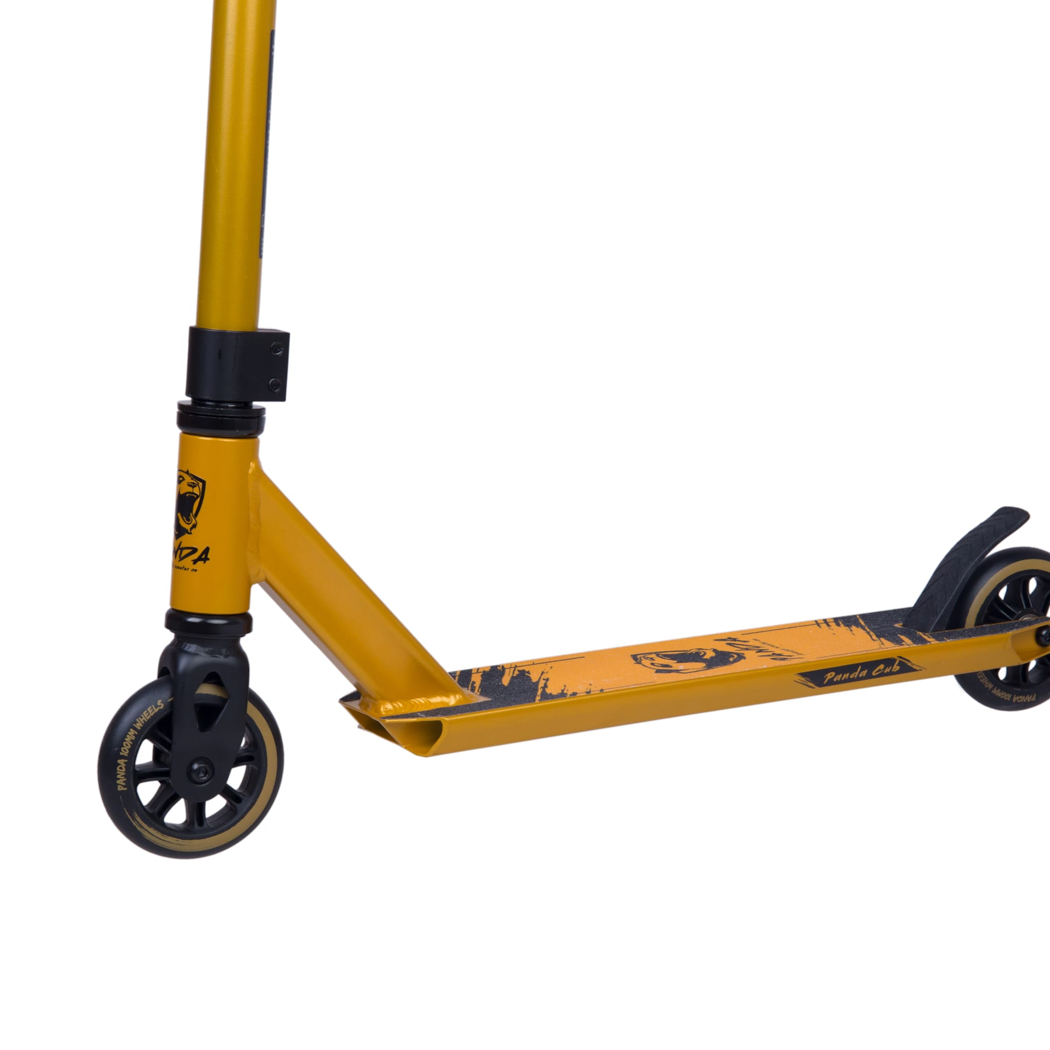 Panda Cub Stunt Scooter - Gold Painted-ScootWorld.de