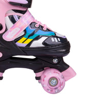 VENOR Ignite LED Side-By-Side Rollschuhe - Schwarz/Rosa-ScootWorld.de