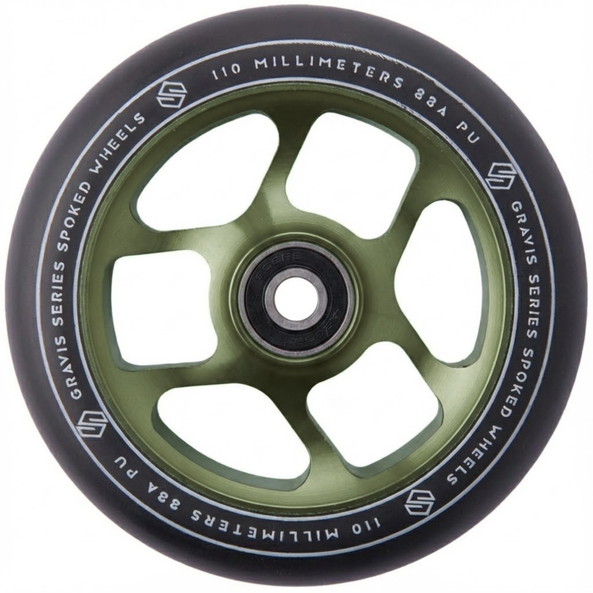Striker Gravis Spoked 110mm Stunt Scooter Rolle - Armeegrün-ScootWorld.de
