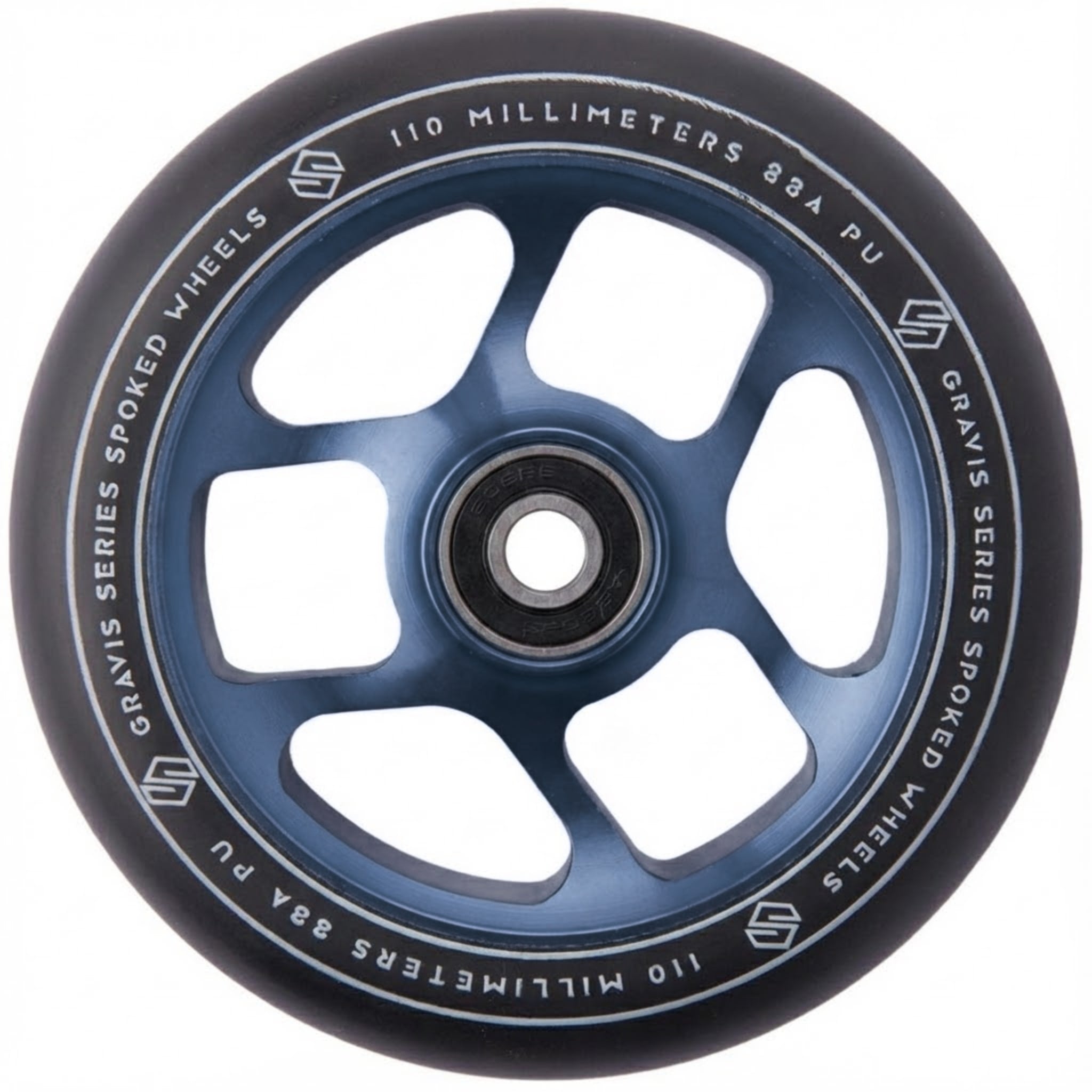 Striker Gravis Spoked 110mm Stunt Scooter Rolle - Mitternachtsblau-ScootWorld.de