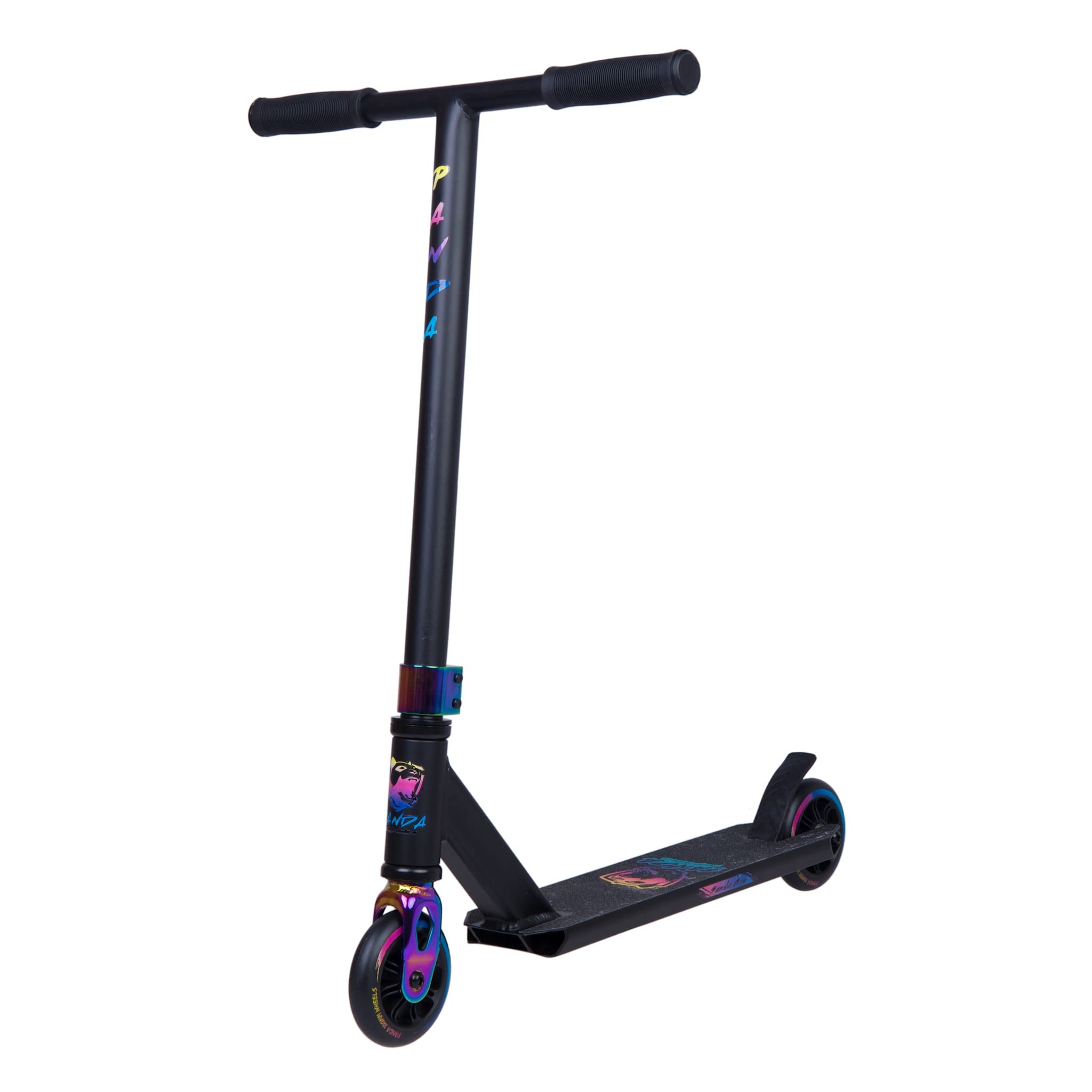 Panda Cub Stunt Scooter - Black/Rainbow-ScootWorld.de
