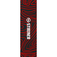 Striker 6.5" Stunt Scooter Griptape - Topo Swirl Red-ScootWorld.de