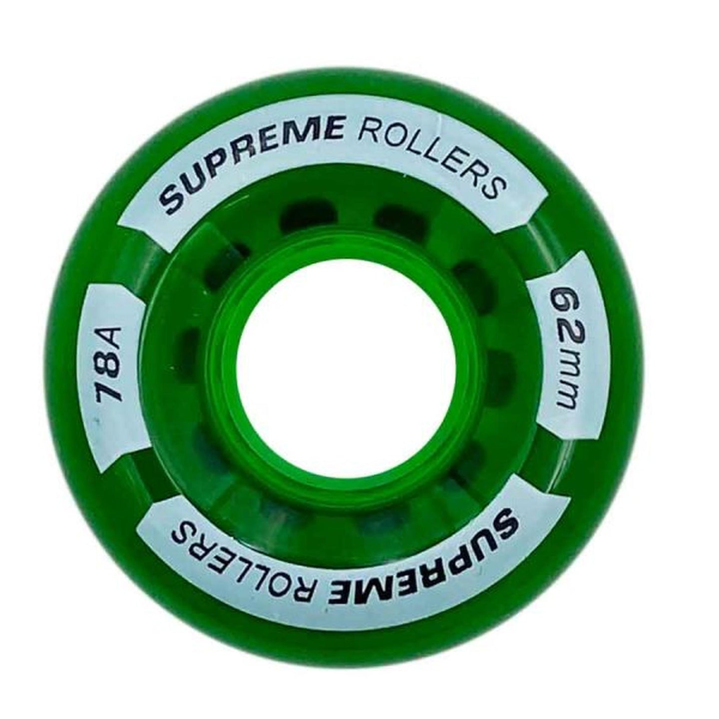 Supreme Rollers Quad Rollen 62mm/78A - Green-ScootWorld.de