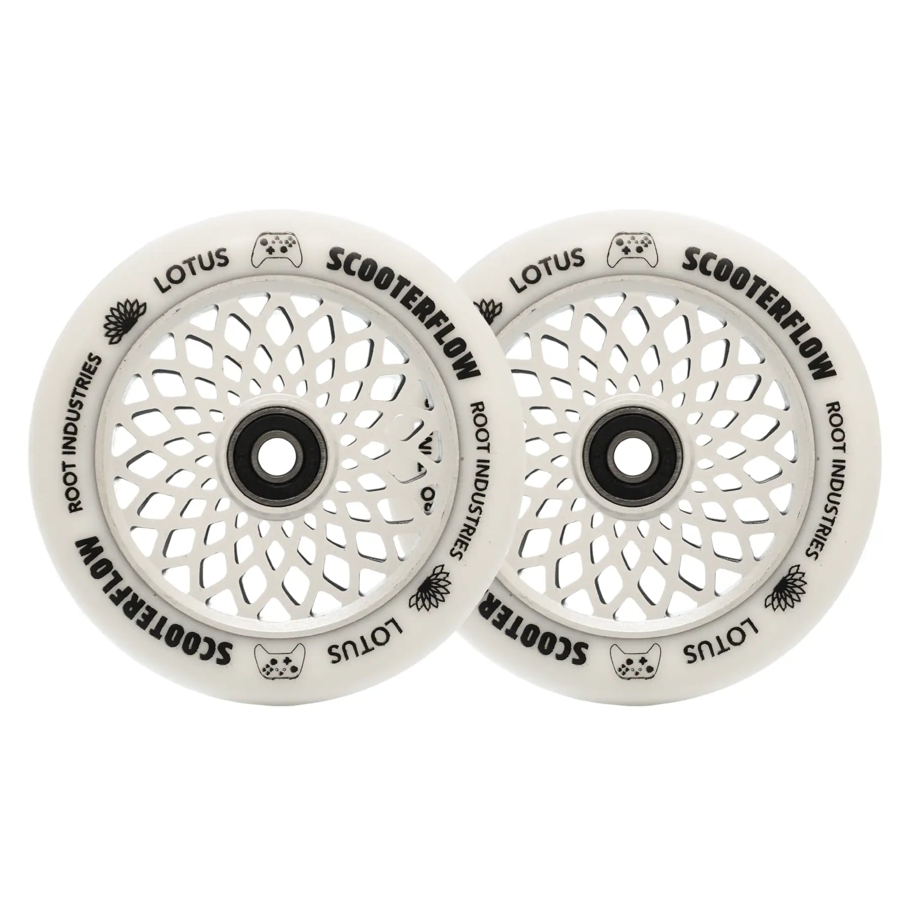 Root ScooterFlow Stunt Scooter Rollen 110mm 2er-Pack - Weiß
