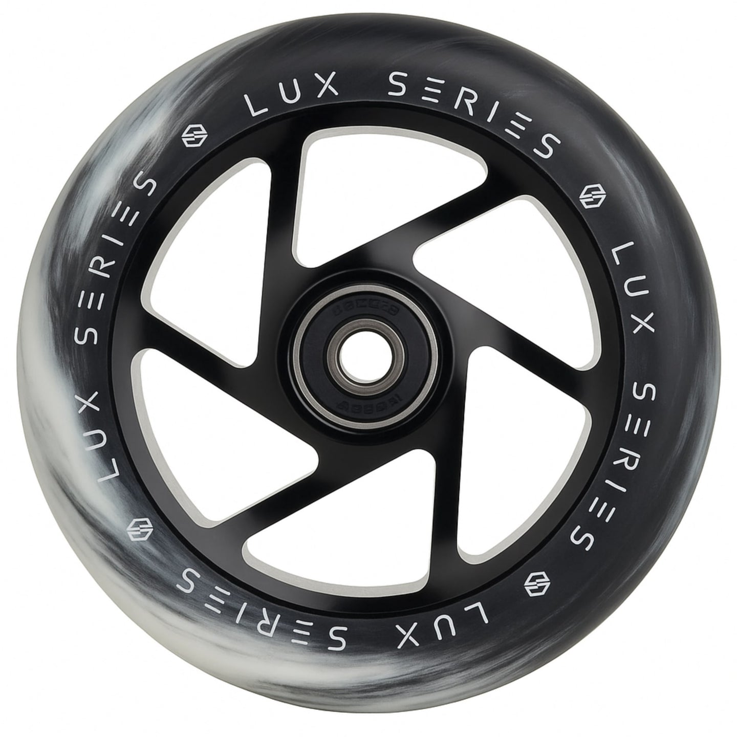 Striker Lux Spoked 110mm Stunt Scooter Rolle - Schwarz/Weiß-ScootWorld.de