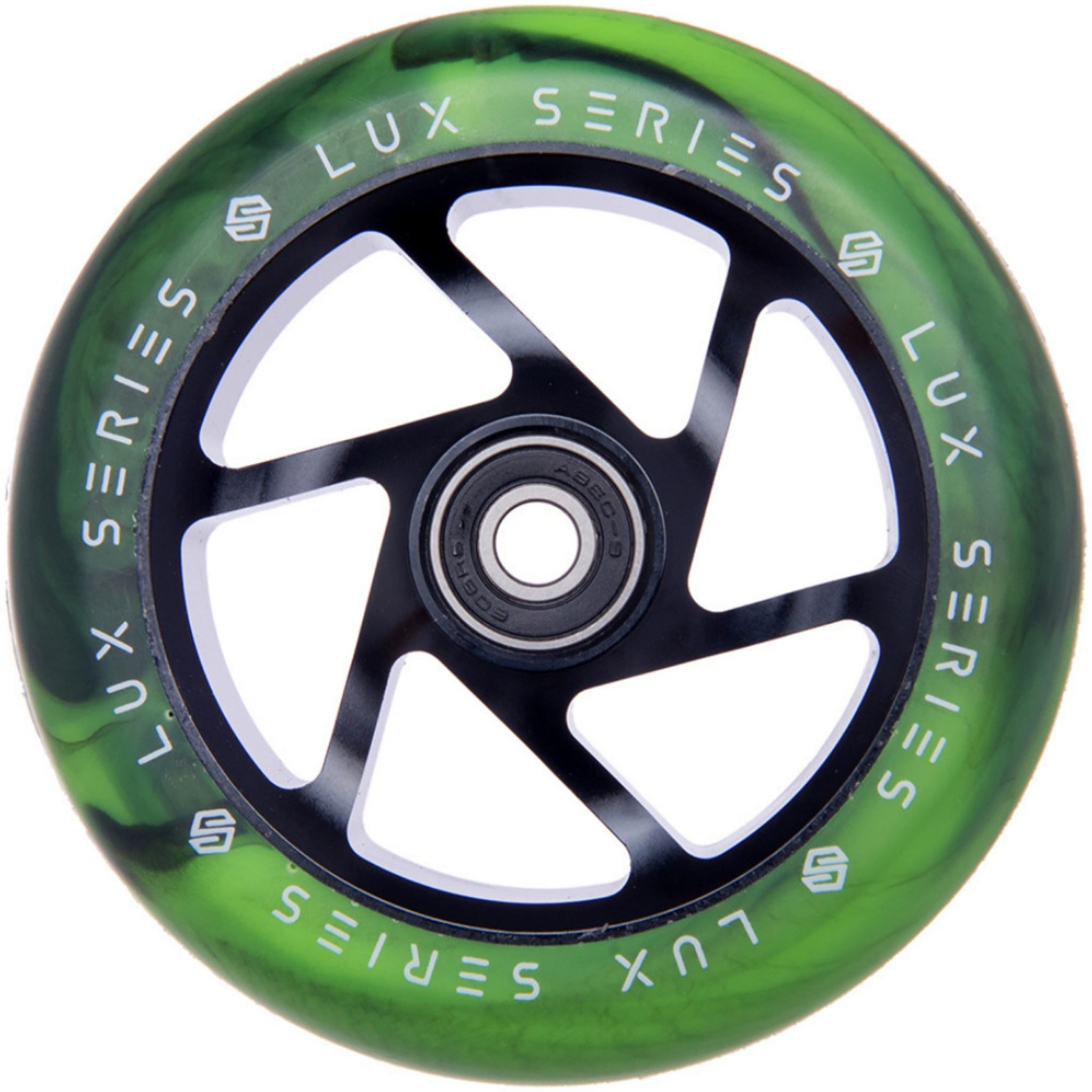 Striker Lux Spoked 110mm Stunt Scooter Rolle - Schwarz/Grün-ScootWorld.de