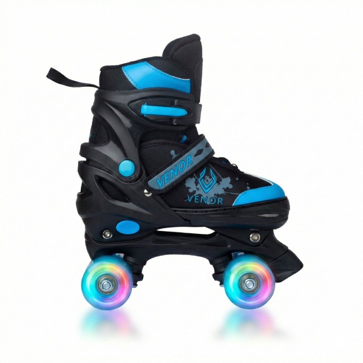 VENOR Ignite LED Side-By-Side Rollschuhe - Schwarz/Blau-ScootWorld.de