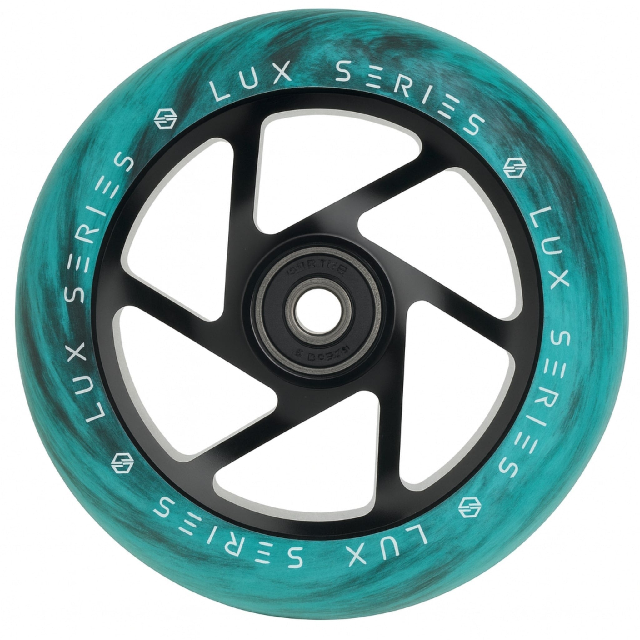 Striker Lux Spoked 110mm Stunt Scooter Rolle - Schwarz/Türkis-ScootWorld.de