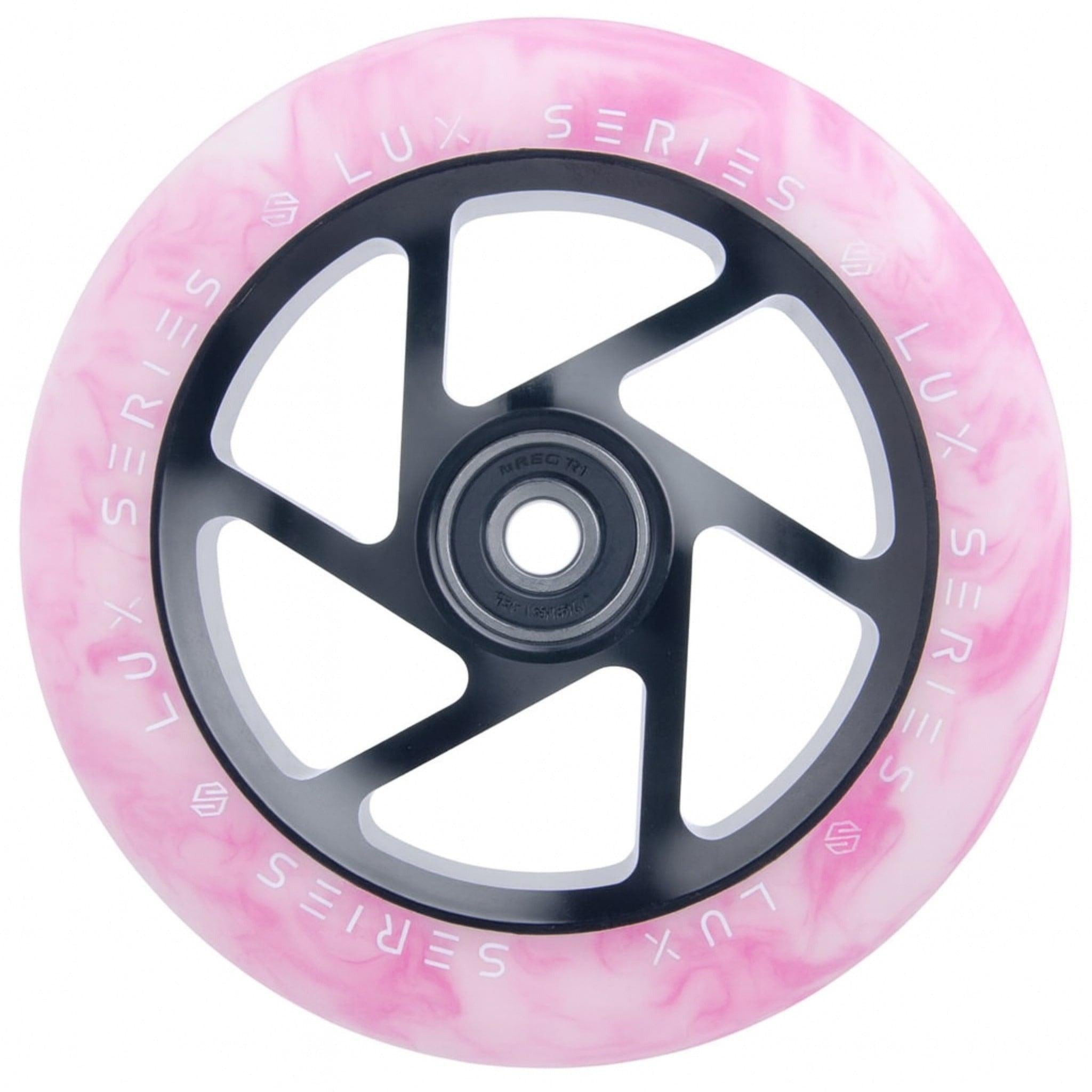 Striker Lux Spoked 110mm Stunt Scooter Rolle - Weiß/Rosa-ScootWorld.de