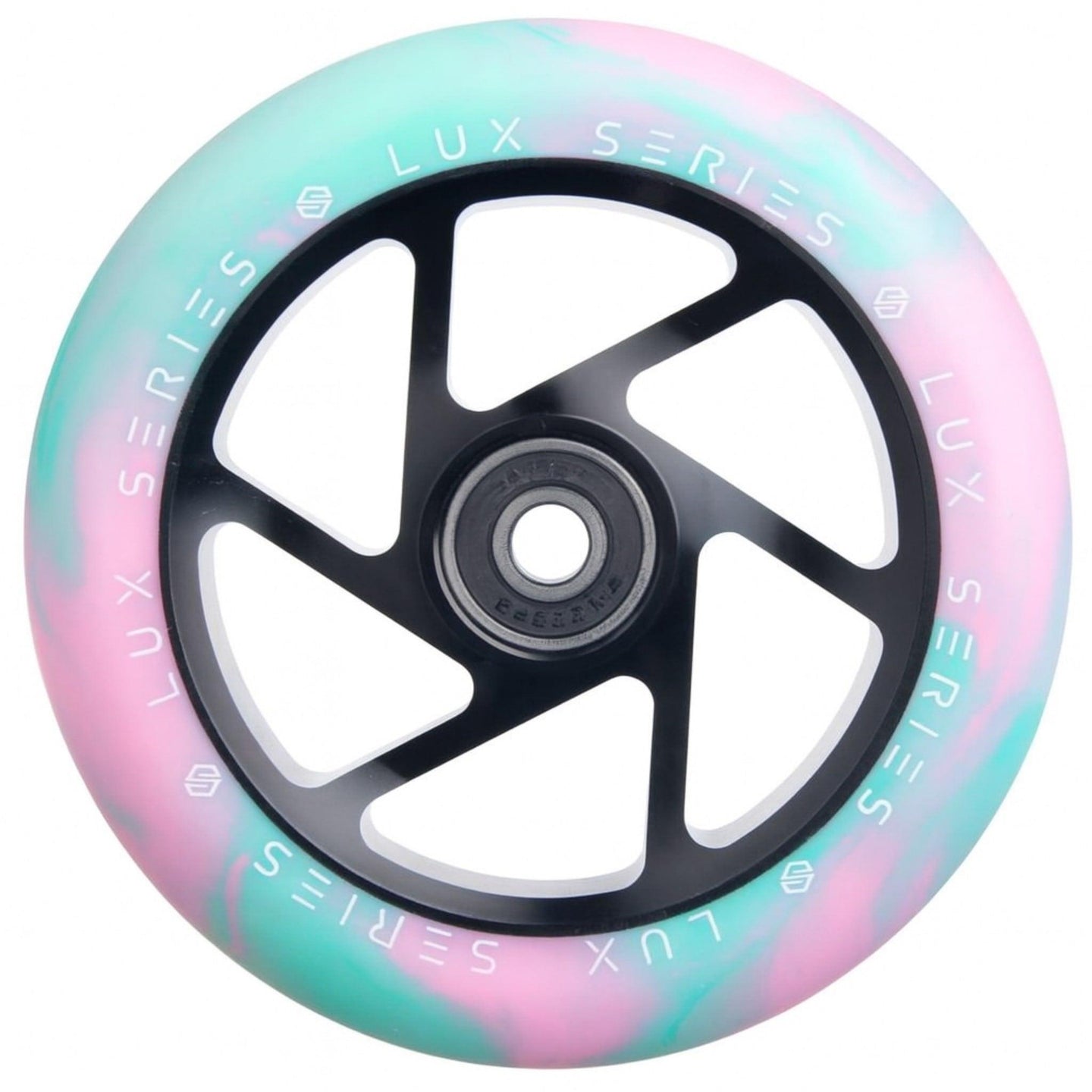 Striker Lux Spoked 110mm Stunt Scooter Rolle - Pink/Türkis-ScootWorld.de