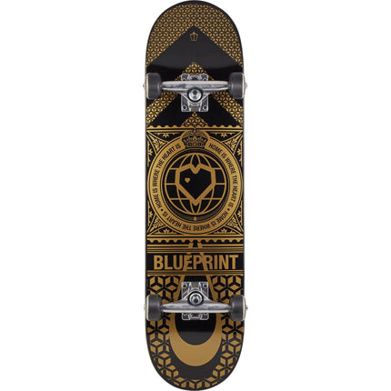 Blueprint Home Heart Komplett-Skateboard - Black/Gold-ScootWorld.de