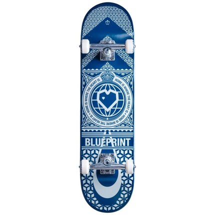 Blueprint Home Heart Komplett-Skateboard - Blue/White-Skateboards-Blueprint-Blue/White-8"-ScootWorld.de