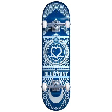 Blueprint Home Heart Komplett-Skateboard - Blue/White-Skateboards-Blueprint-Blue/White-8"-ScootWorld.de