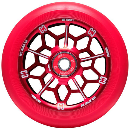 CORE Hex Hollow Scooter Rolle - Red-ScootWorld.de