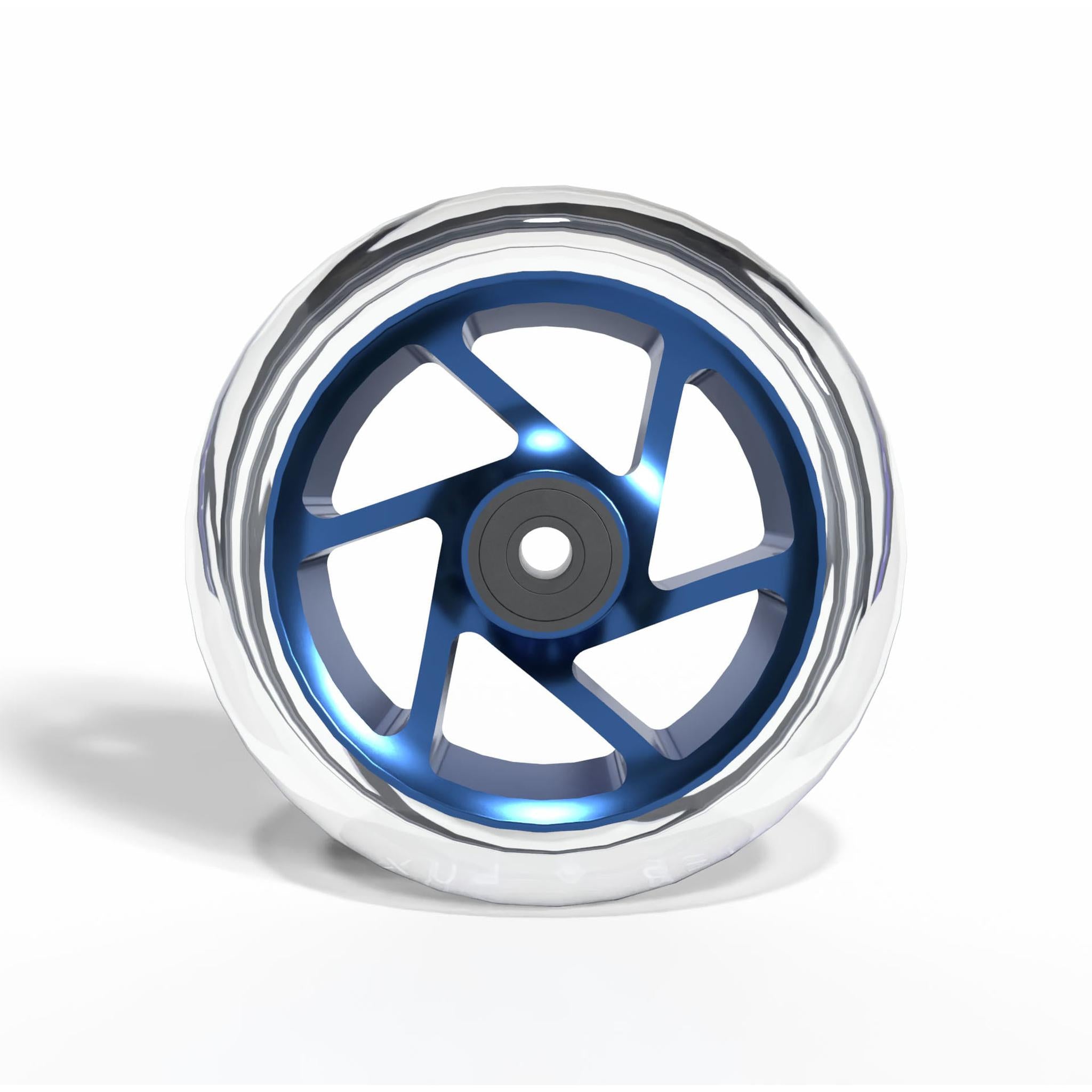 Striker Lux Spoked Clear PU 110MM Stunt Scooter Rolle - Clear/Blue-ScootWorld.de