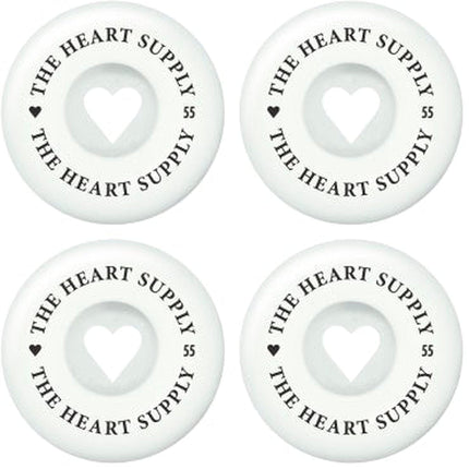 Heart Supply Clean Heart 99A Skateboard Rollen 4-Pak - White/Black-ScootWorld.de