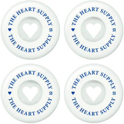 Heart Supply Clean Heart 99A Skateboard Rollen 4-Pak - White/Blue-ScootWorld.de