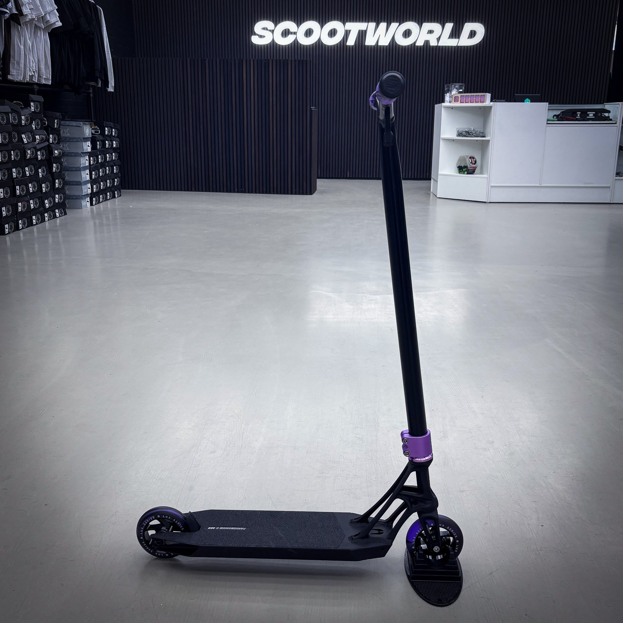 Striker Pande Black/Purple 460mm Custom Build - Black/Purple-ScootWorld.de