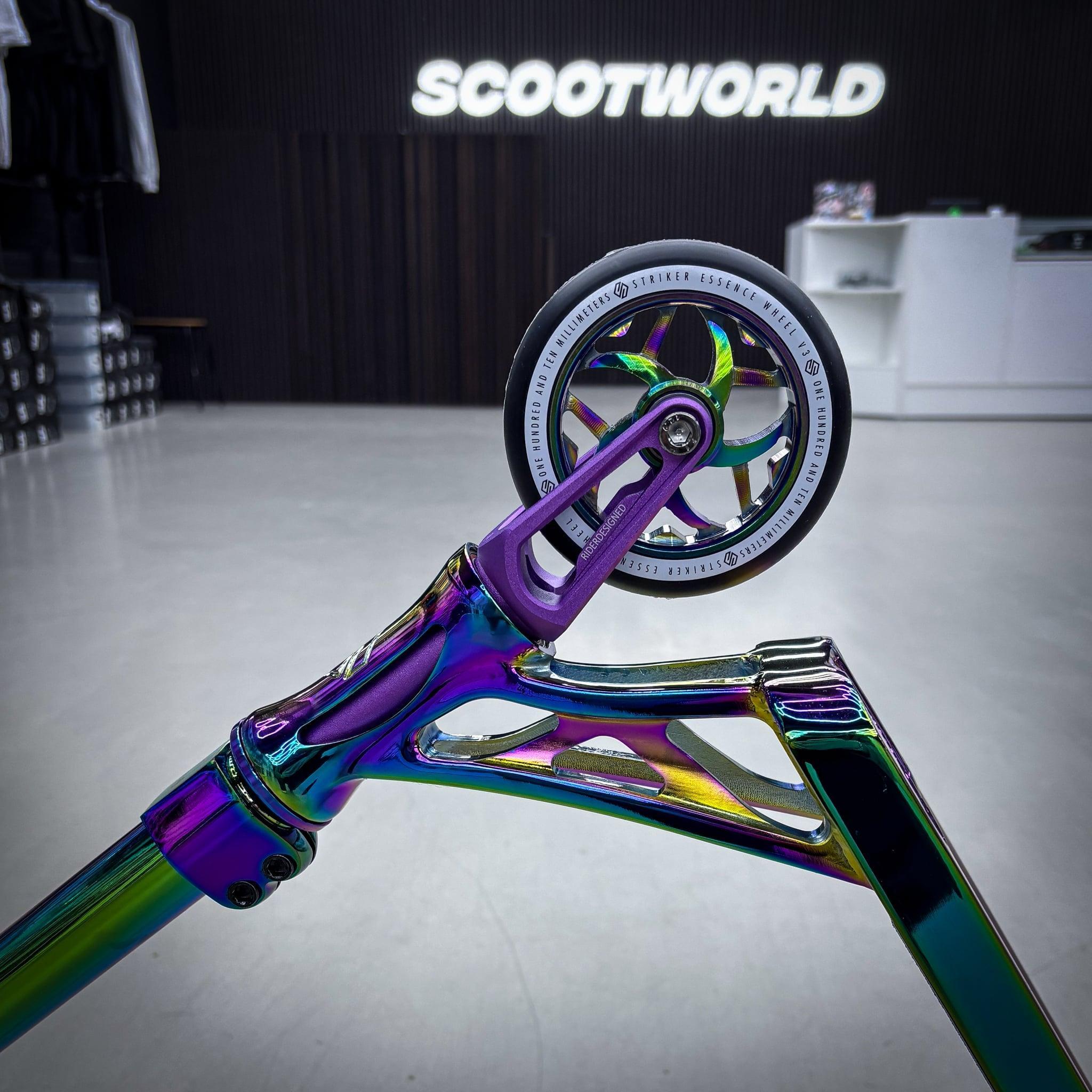 Striker Rainbow Custom Stunt Scooter - Rainbow/Purple-ScootWorld.de