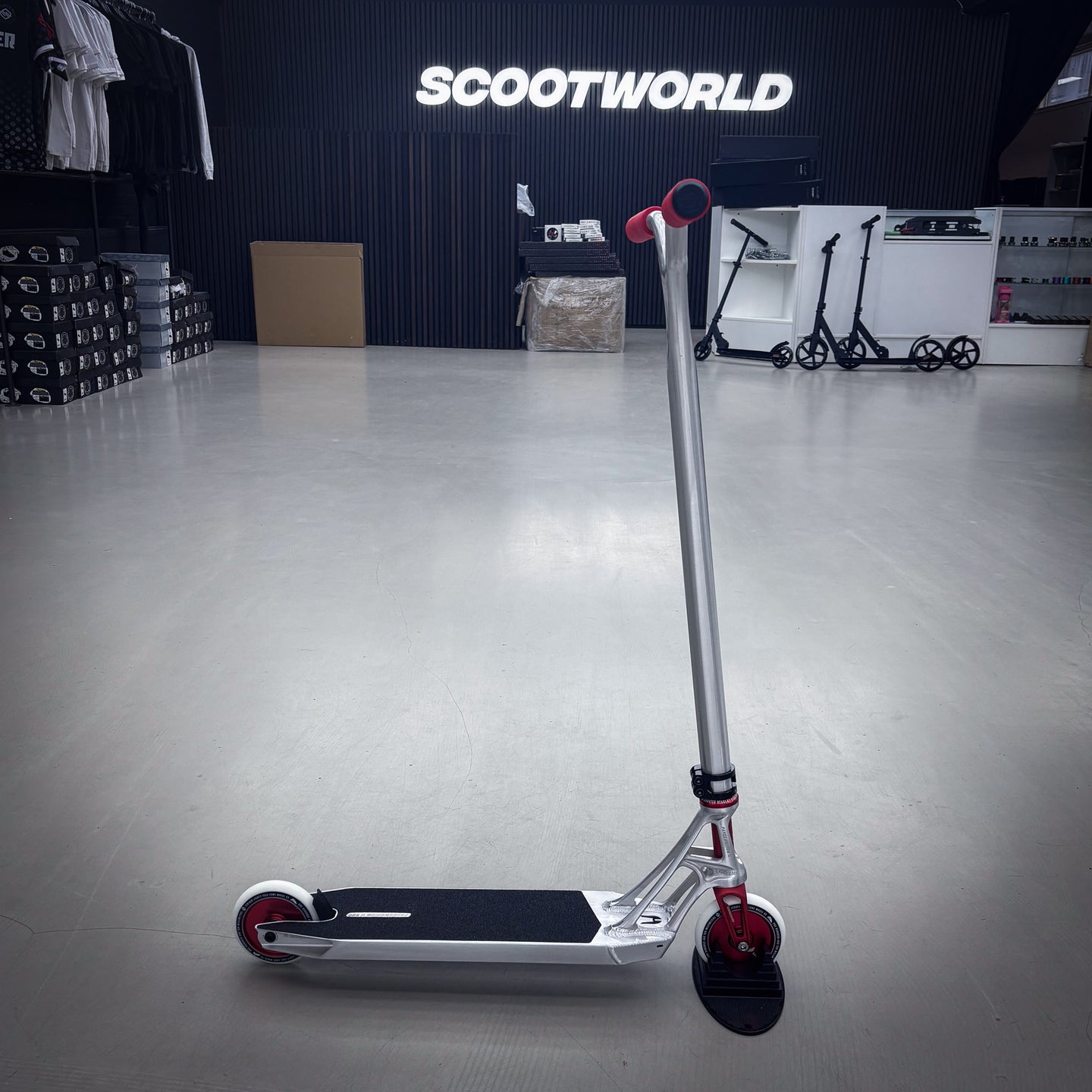 Ethic Silver/Red Custom Stunt Scooter - Silver/Red-ScootWorld.de