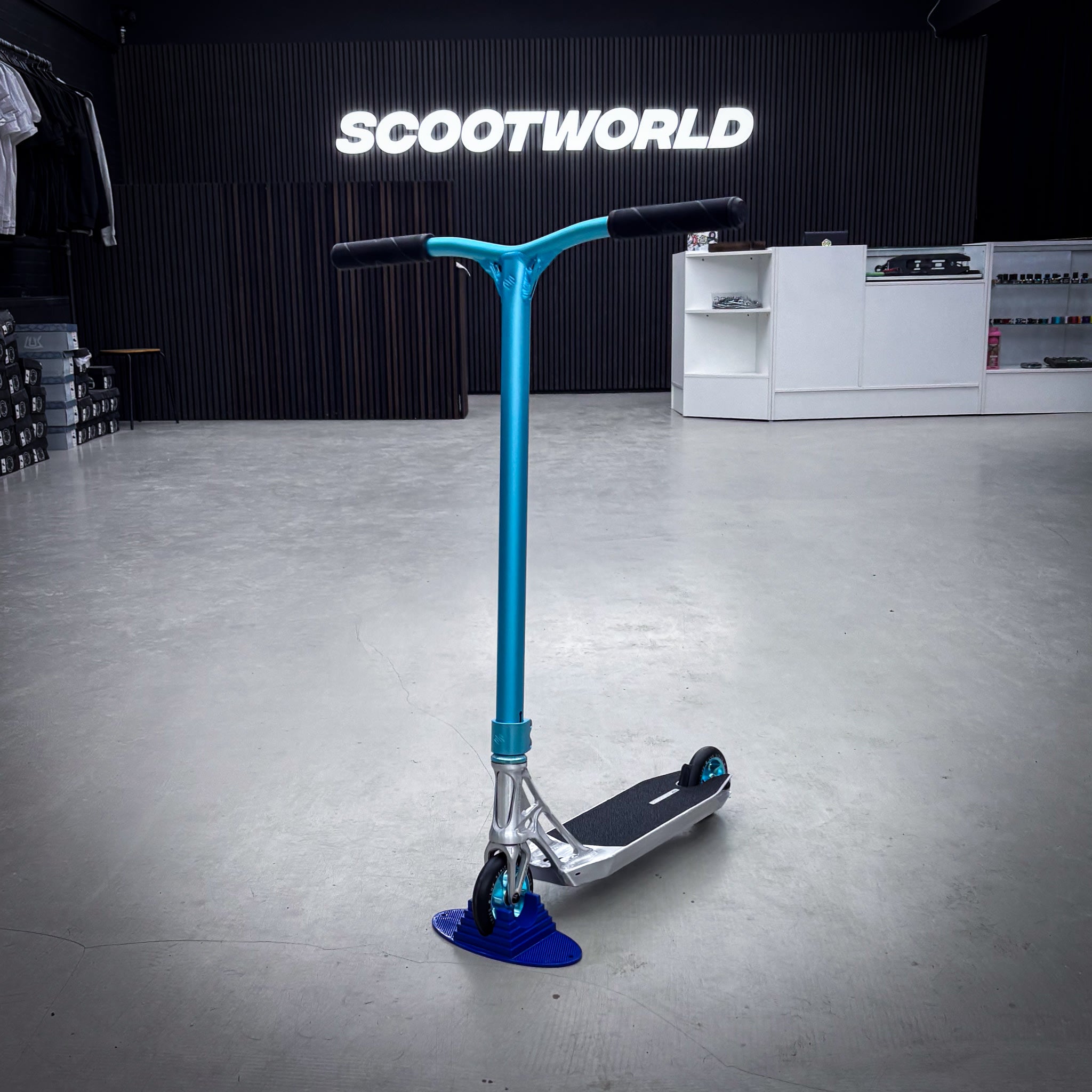 Striker Ethic Pande Raw/Teal Custom Stunt Scooter - Raw/Türkis-ScootWorld.de