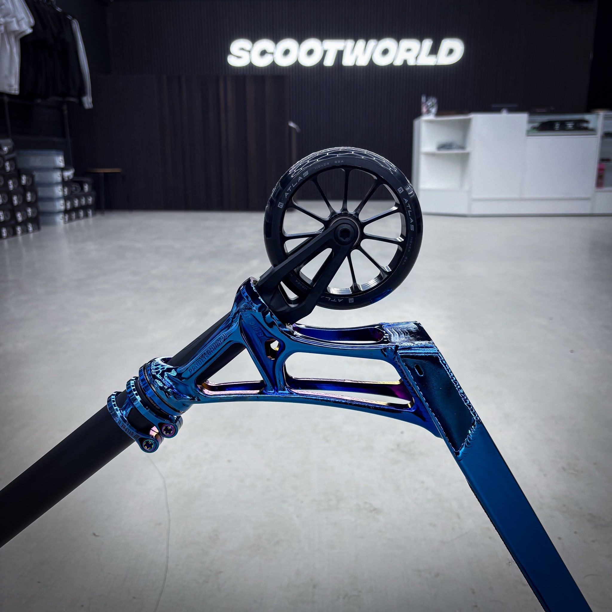 Ethic Blue Chrome Lux Custom Stunt Scooter - Blau Chrome-ScootWorld.de