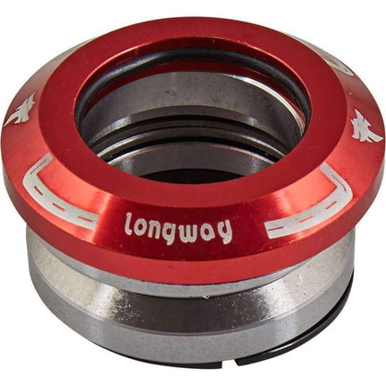 Longway Integrated Stunt Scooter Headset - Red-ScootWorld.de