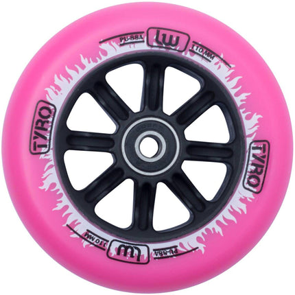 Longway Tyro Nylon Core Stunt Scooter Rolle - Pink/White Flame-ScootWorld.de