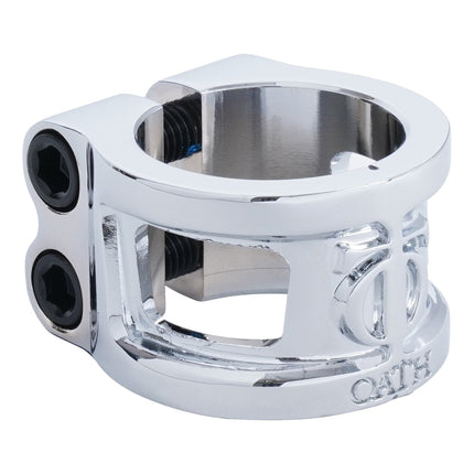 Oath Cage V2 Alloy 2 Bolt Double Stunt Scooter Clamp - Silver-ScootWorld.de