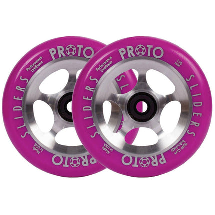 Proto Sliders Starbright Stunt Scooter Rolle 2-Pack - Purple On Raw-ScootWorld.de