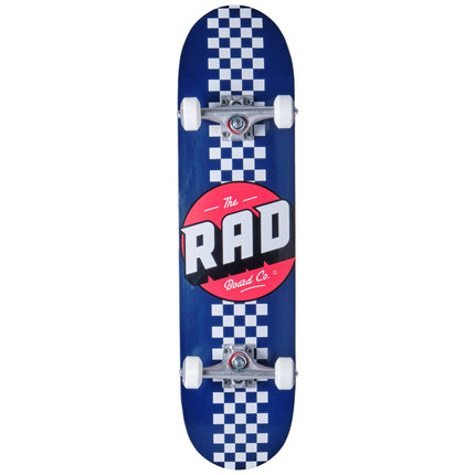 RAD Checker Stripe Skateboard - Navy-ScootWorld.de
