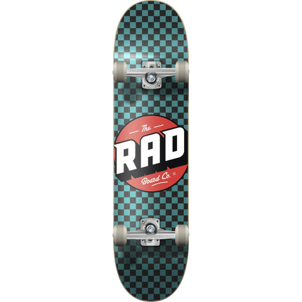 RAD Checkers Progressives Skateboard - Black/Teal-ScootWorld.de