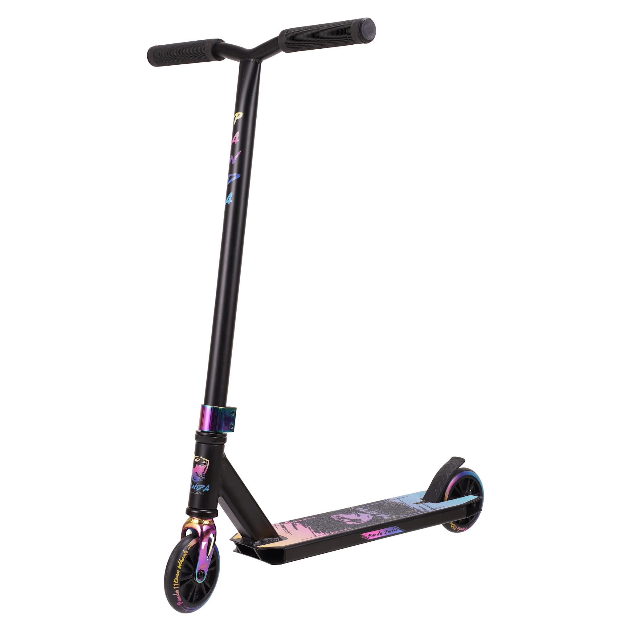 Panda Initio V2 Stunt Scooter - Schwarz/Regenbogen-ScootWorld.de