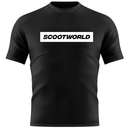 ScootWorld Box Logo Tshirt - Black/White-ScootWorld.de