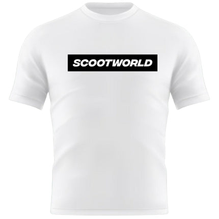 ScootWorld Box Logo Tshirt - White/Black-ScootWorld.de
