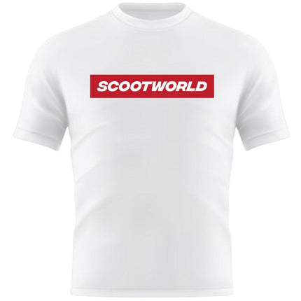 ScootWorld Box Logo Tshirt - White/Red-ScootWorld.de