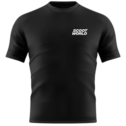 ScootWorld Small Chest Logo Tshirt - Black-ScootWorld.de