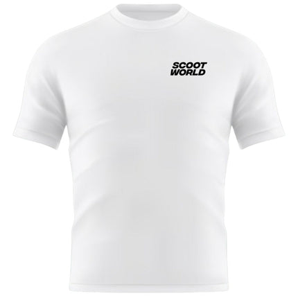 ScootWorld Small Chest Logo Tshirt - White-ScootWorld.de