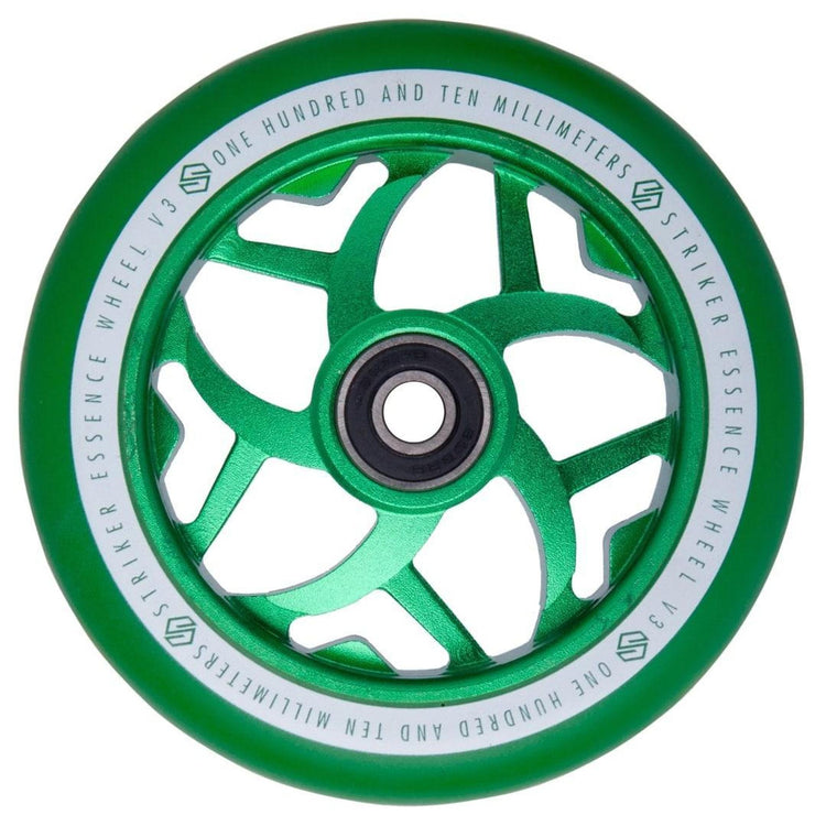 Striker Essence V3 Colorblast PU 110mm Hjul Til Løbehjul - Green-ScootWorld.dk