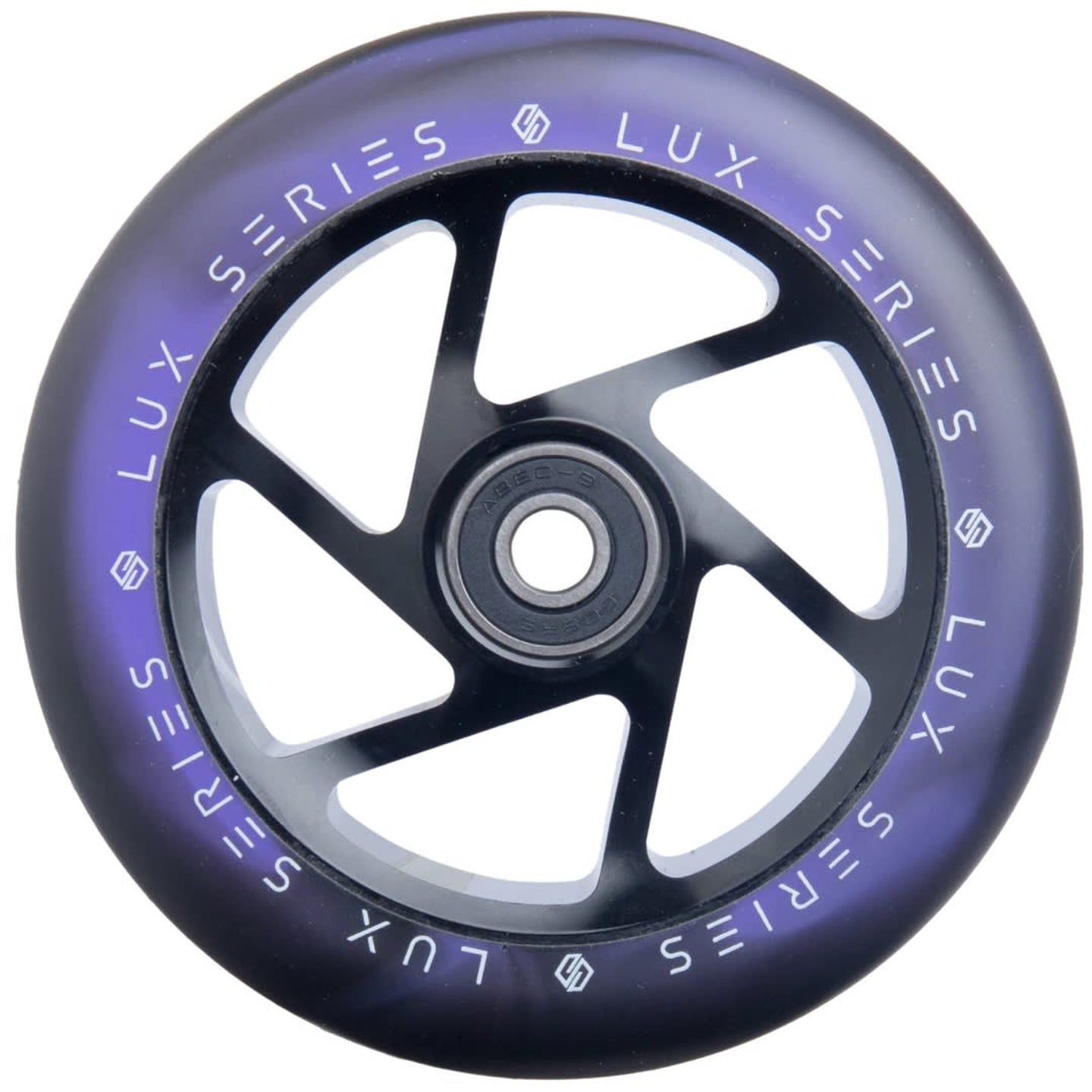 Striker Lux Spoked 110mm Stunt Scooter Rolle - Black/Purple-ScootWorld.de