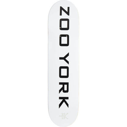 Zoo York Classic Logo Block Skateboard Deck - White-ScootWorld.de