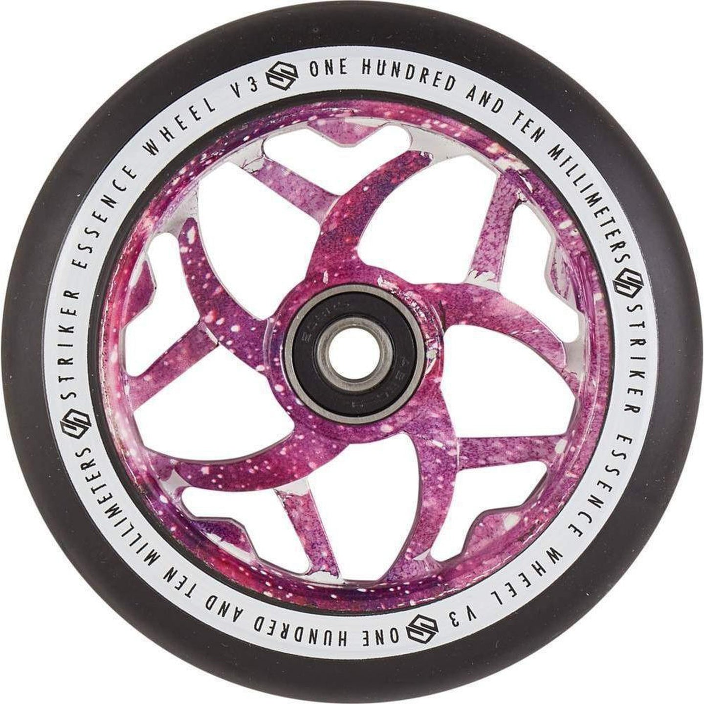Striker Essence V3 Black PU 110mm Stunt Scooter Rolle - Purple Galaxy-ScootWorld.de
