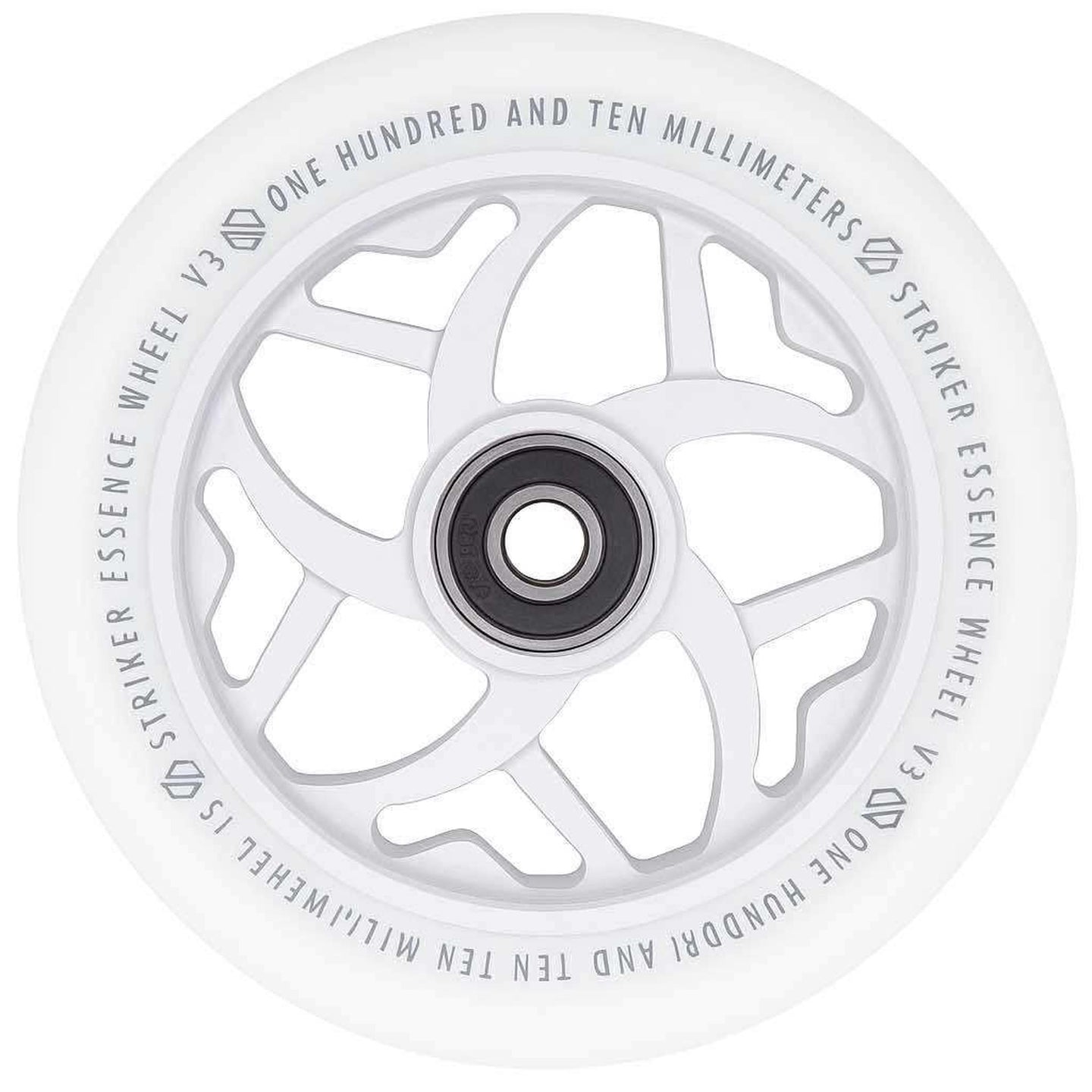 Striker Essence V3 Colorblast PU 110mm Stunt Scooter Rolle - Weiß-ScootWorld.de