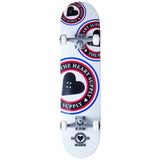 Herz Versorgung Orbit Logo komplette Skateboard - White/Black/Blue-ScootWorld.de