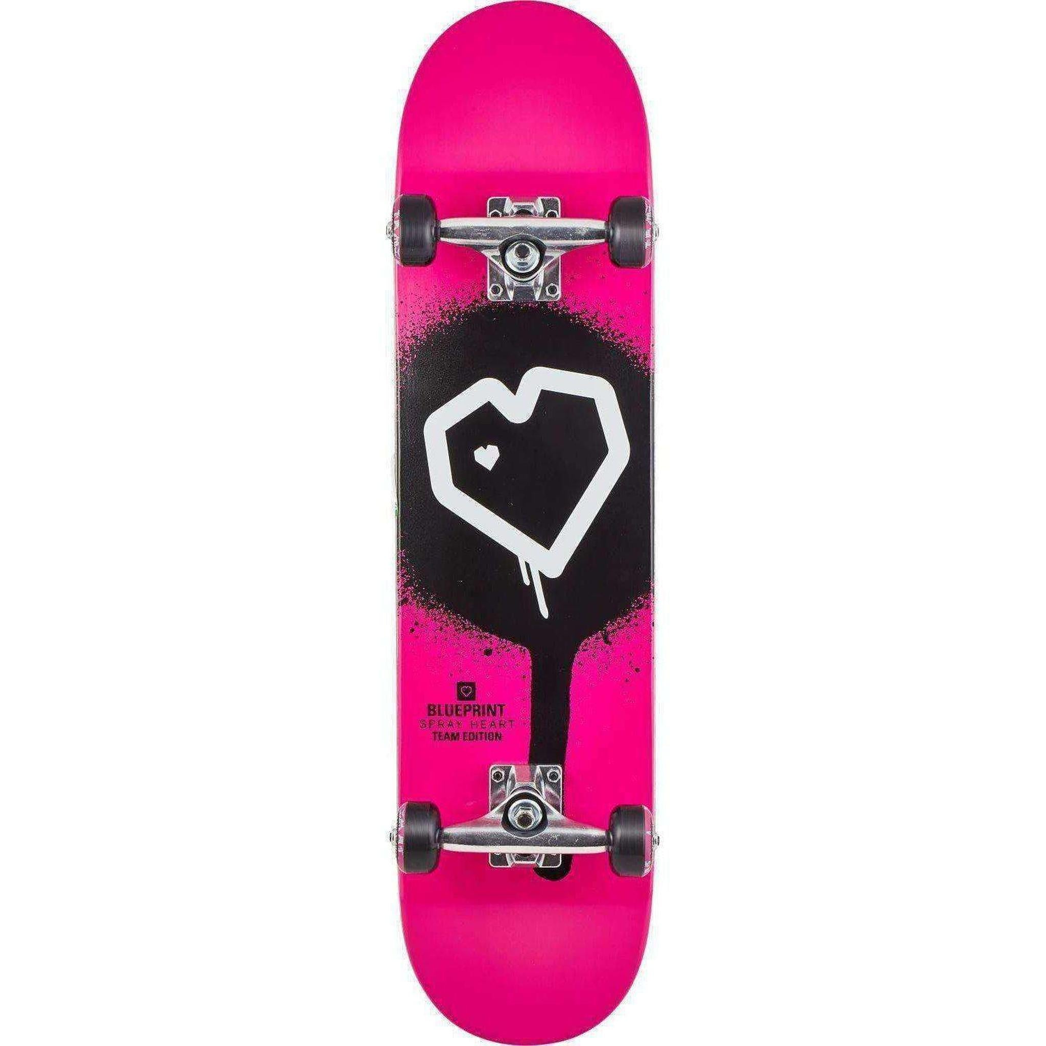 Blueprint Spray Heart Skateboard Komplettboard - Rosa-ScootWorld.de