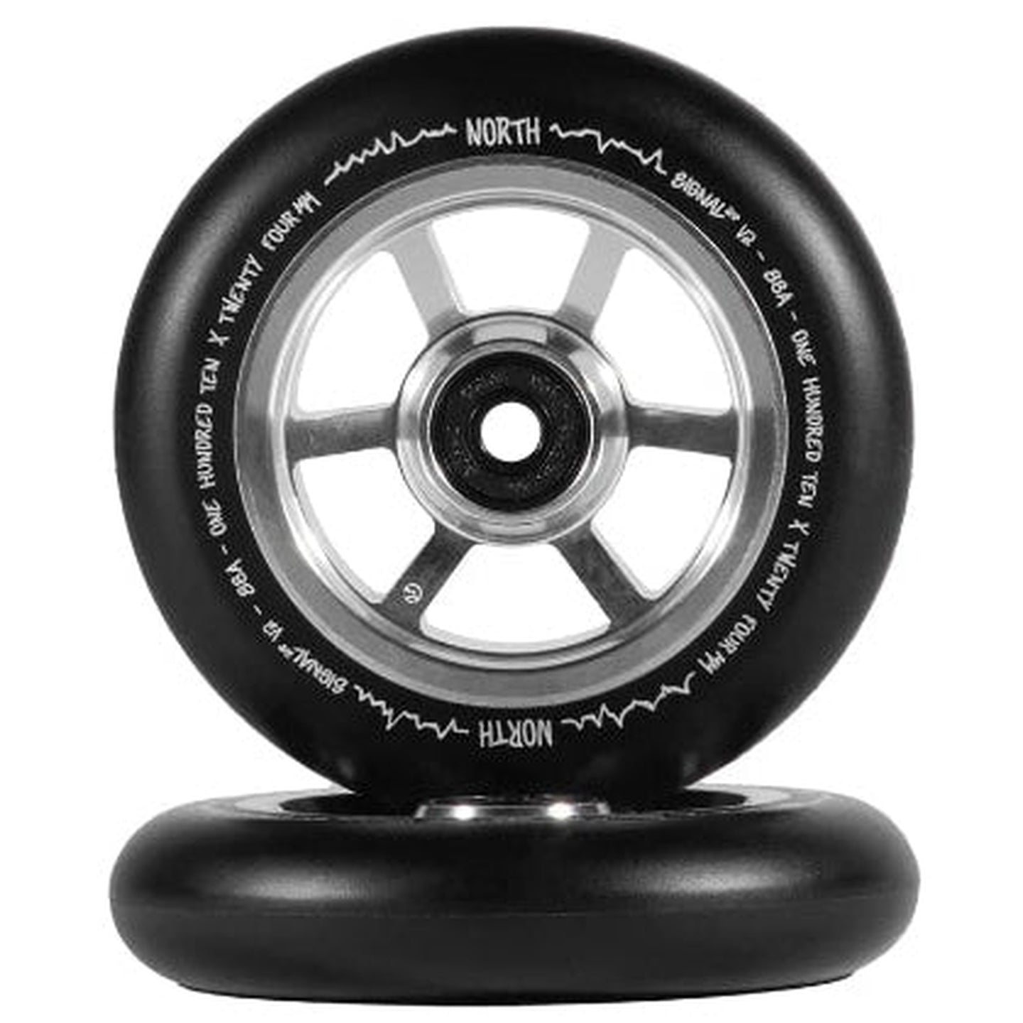 North Signal V2 Stunt Scooter Rolle - Silber/Schwarz-ScootWorld.de